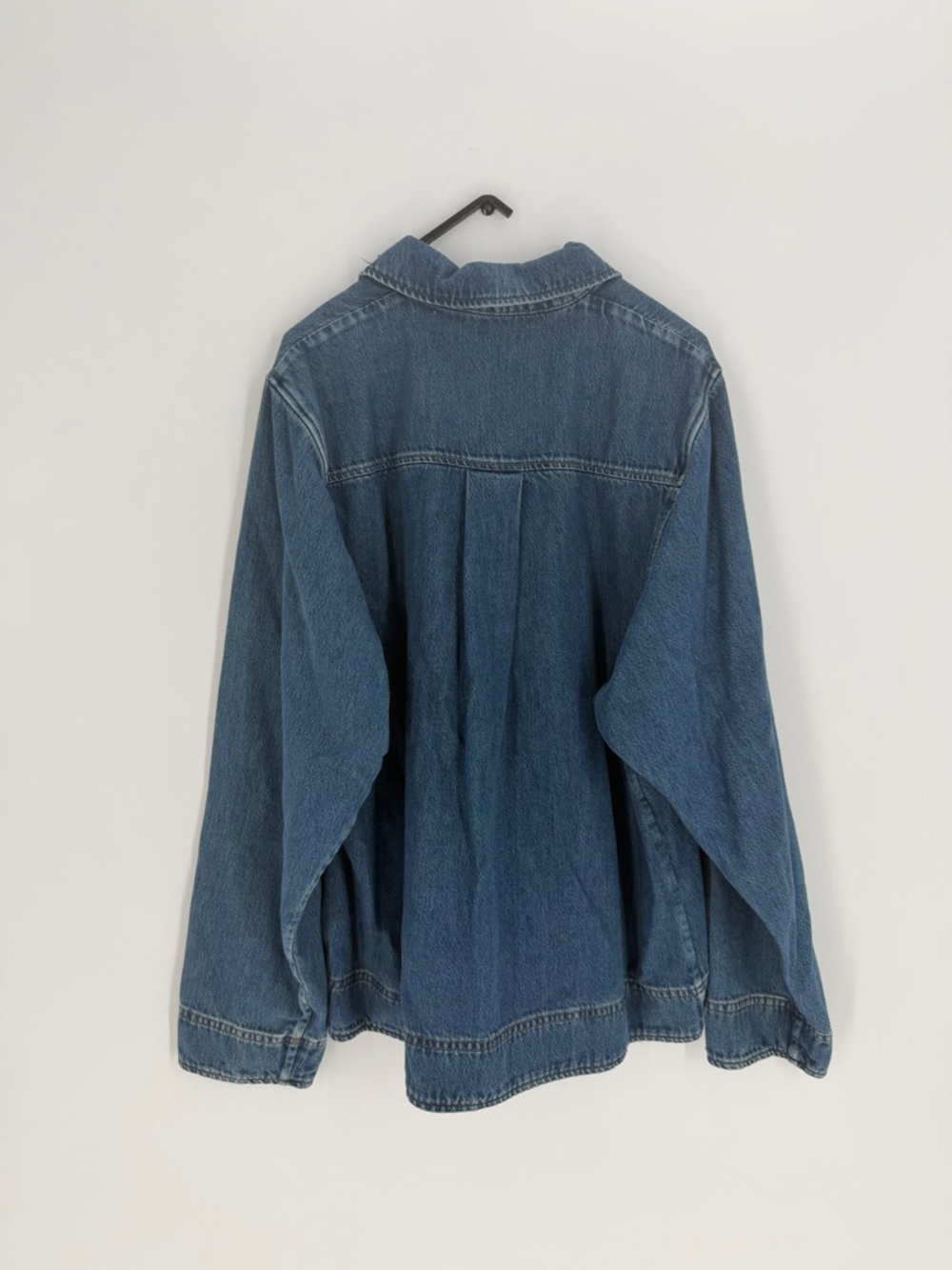 NWT Cos Denim Half Zip Blouse Size 6 - Picture 5 of 7